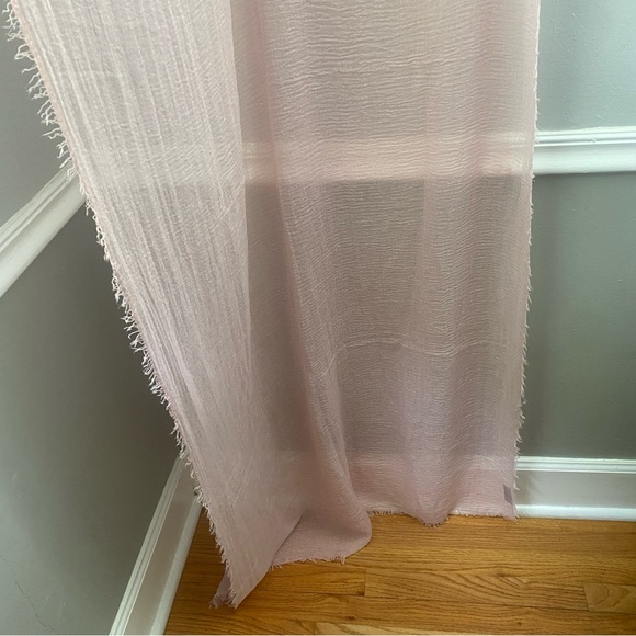 made in Florence Italy muted pale pink multi use wrap scarf shawl 100% cotton - Picture 13 of 15